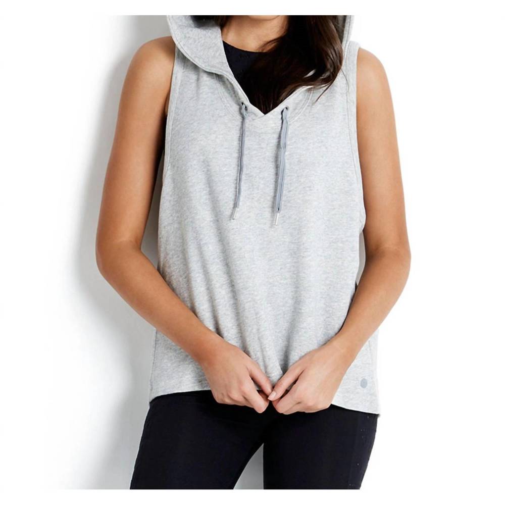 NEW SEAFOLLY cross back hoodie in sea grey